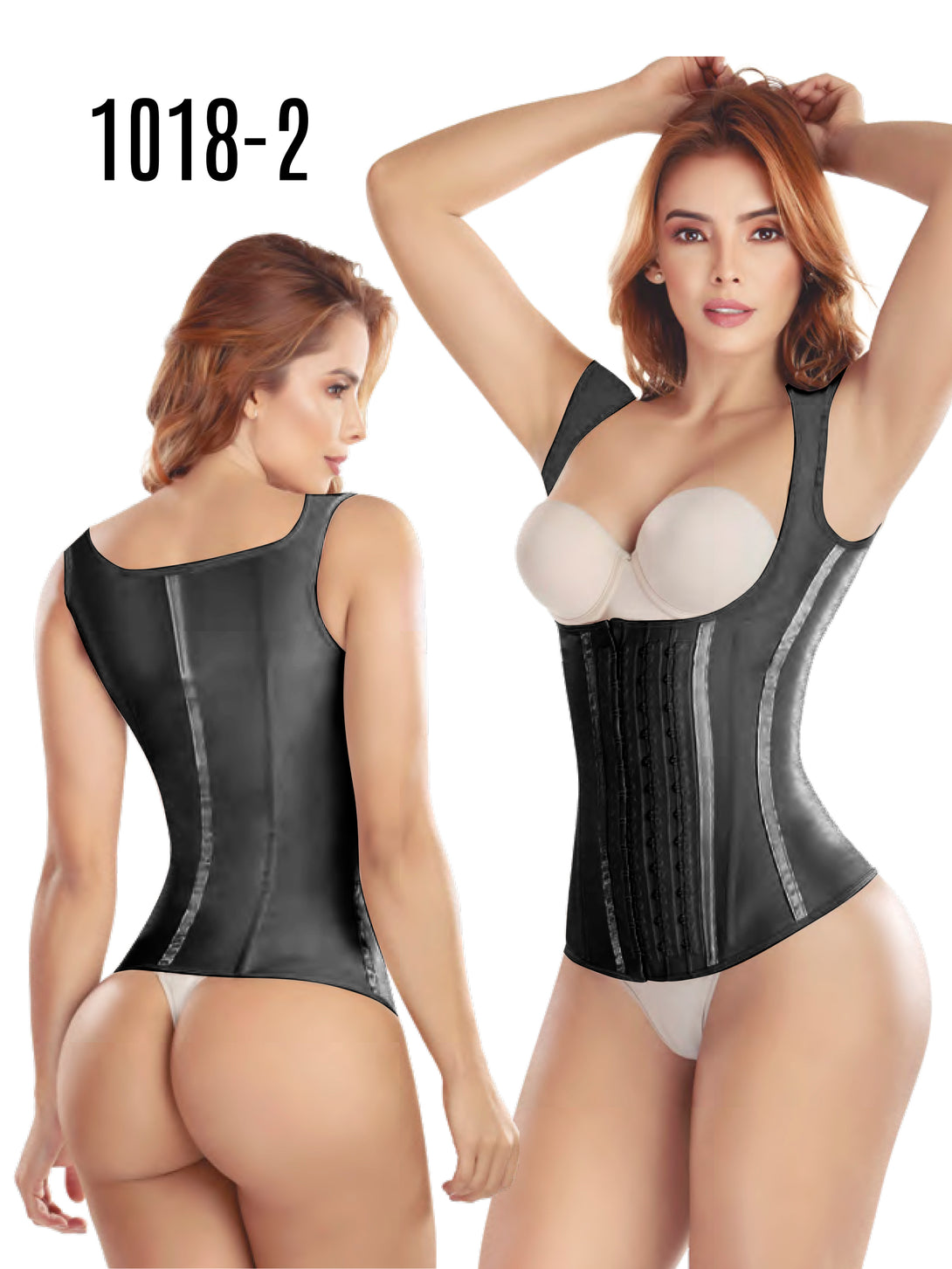 Faja Colombiana Thaxx  Chaleco Latex Recubierto 3 Broches 